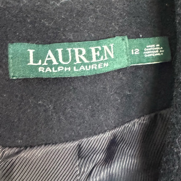 Lauren RALPH LAUREN Double Breasted Wool Blend Peacoat In Regal Navy size 12 - Picture 4 of 12